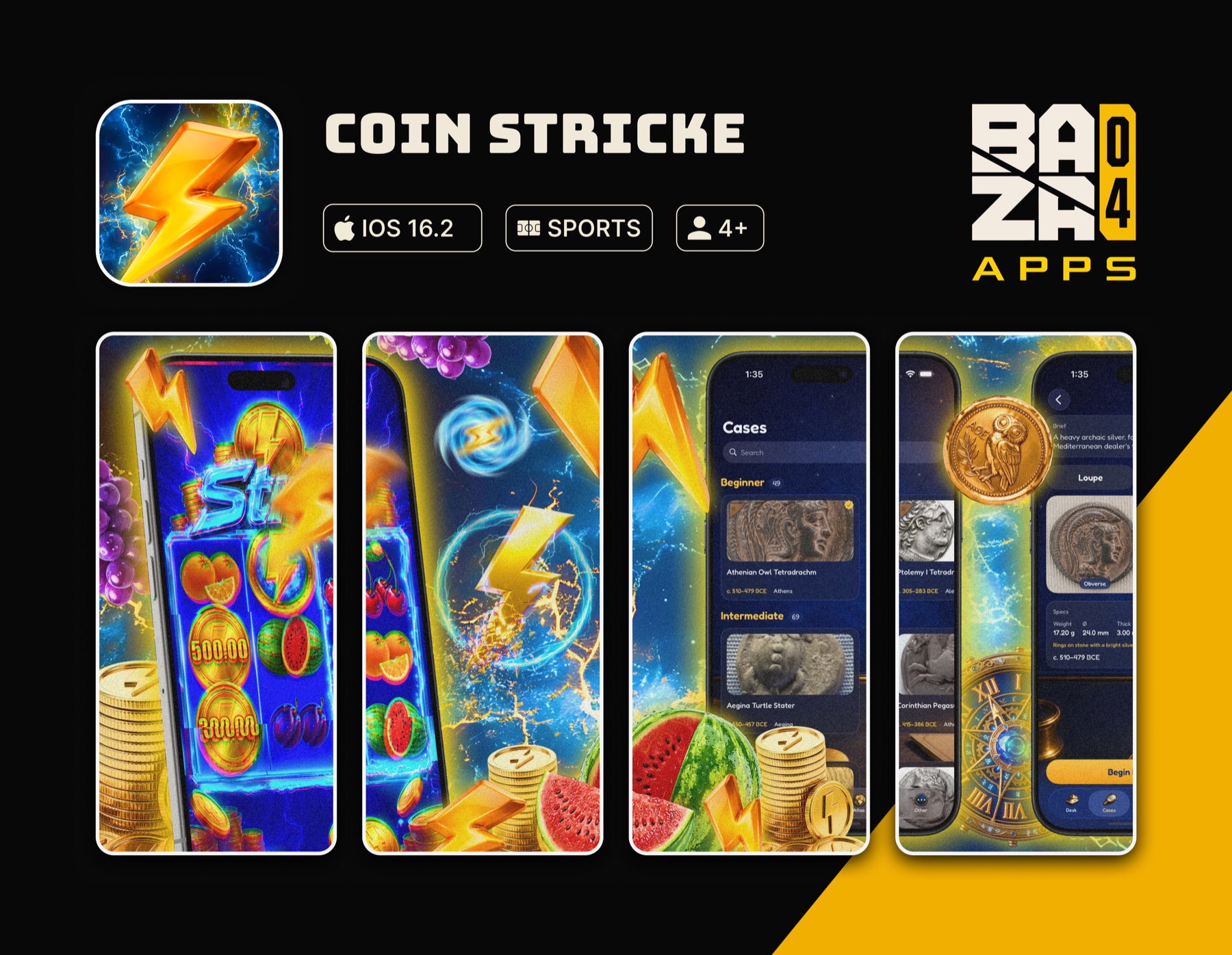 Coin Stricke iOS app preview